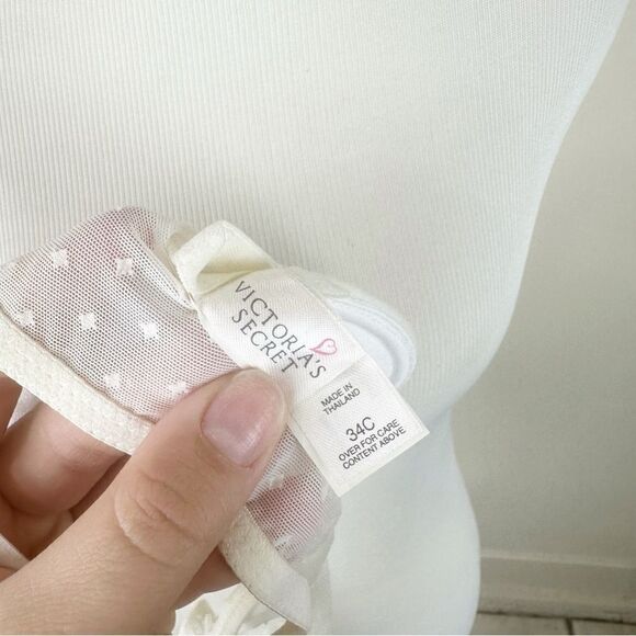 Victorias Secret Vintage 90s White Demi Bra Tee Shirt 34C - Picture 5 of 7